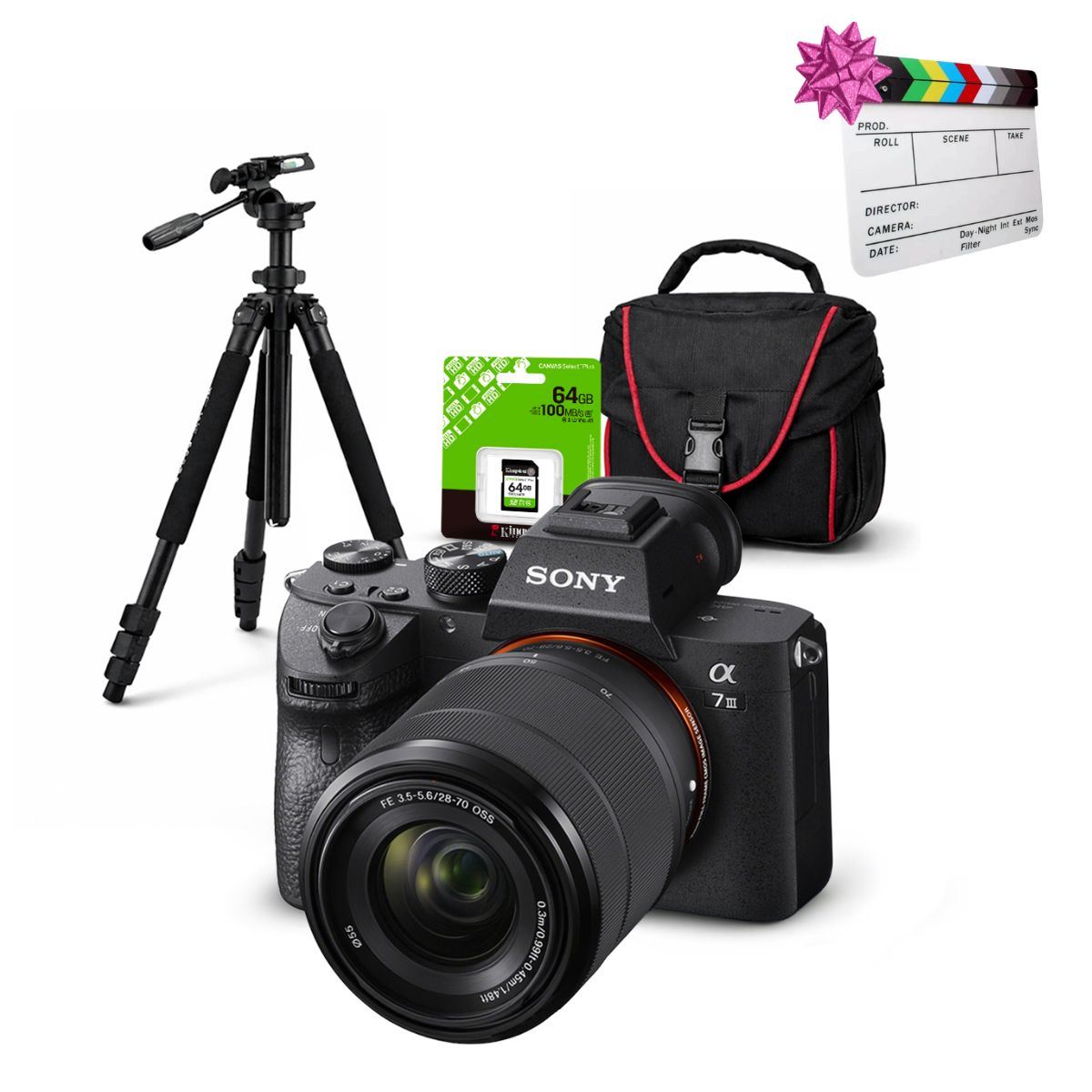 Cámara Sony Alpha 7 III Mirrorless + Lente 28-70mm II + Kit Deluxe